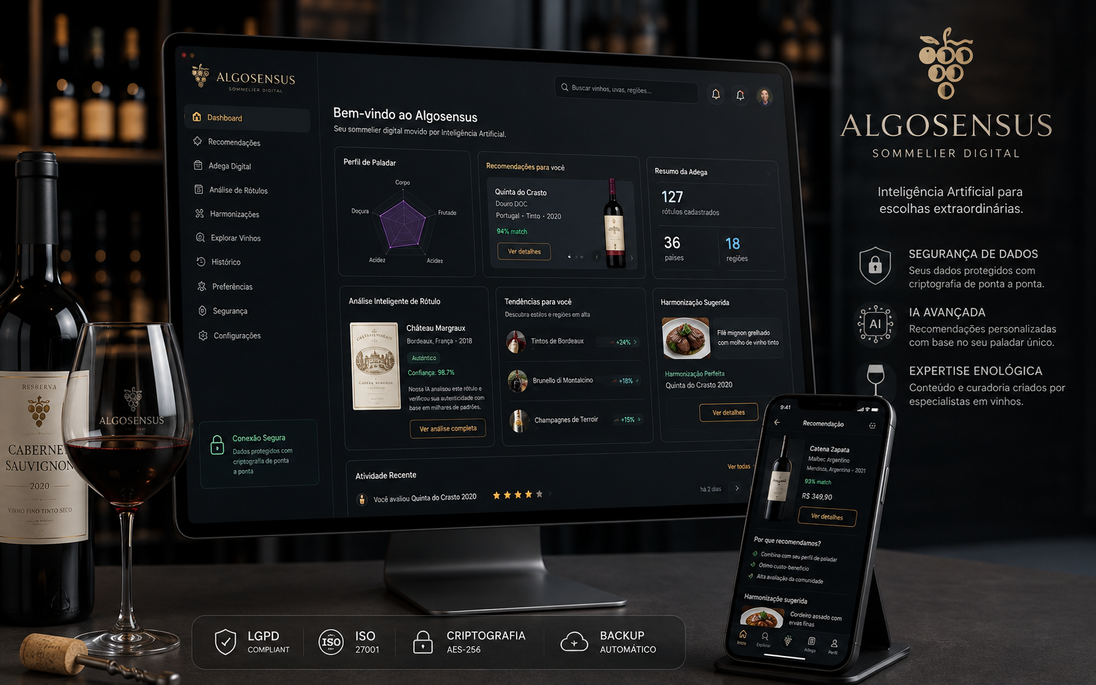 Interface conceitual do Algosensus